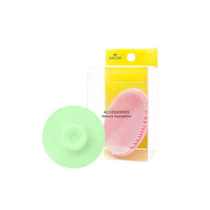 Miếng Rửa Mặt Làm Sạch Tế Bào Chết, Hỗ Trợ Cải Thiện Mụn Đầu Đen Vacosi Silicone Cleansing Pad DC04 (Màu Ngẫu Nhiên)