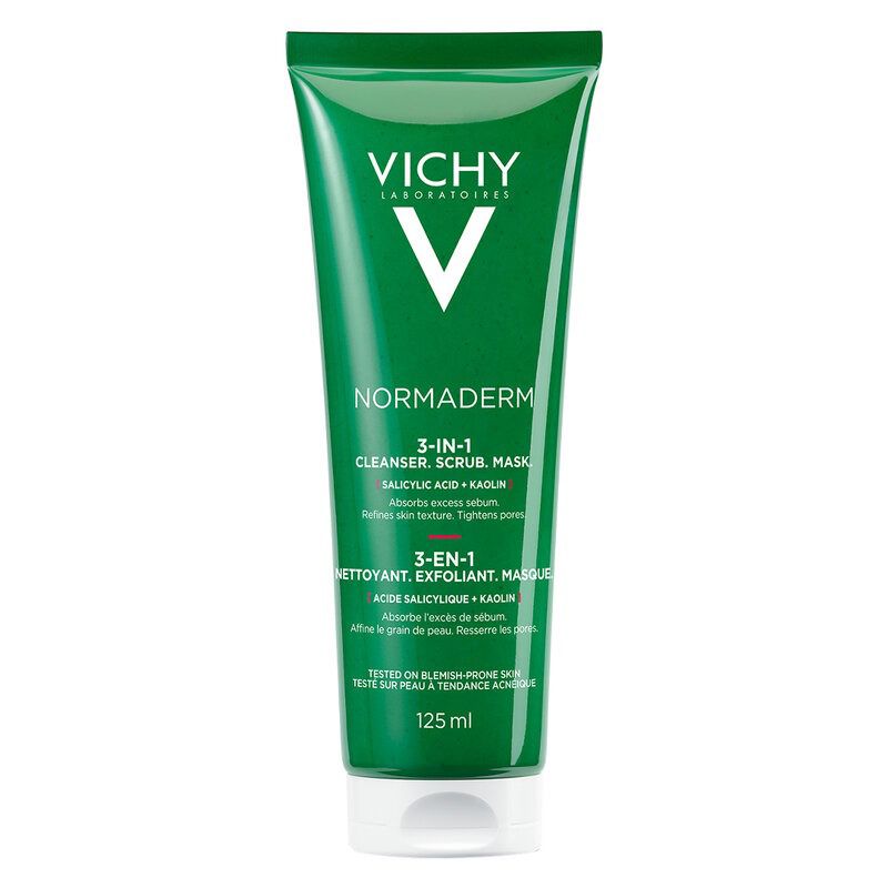 Kem Tẩy Tế Bào Chết Vichy Normaderm 3in1 Scrub+Cleanser+Mask 125ml