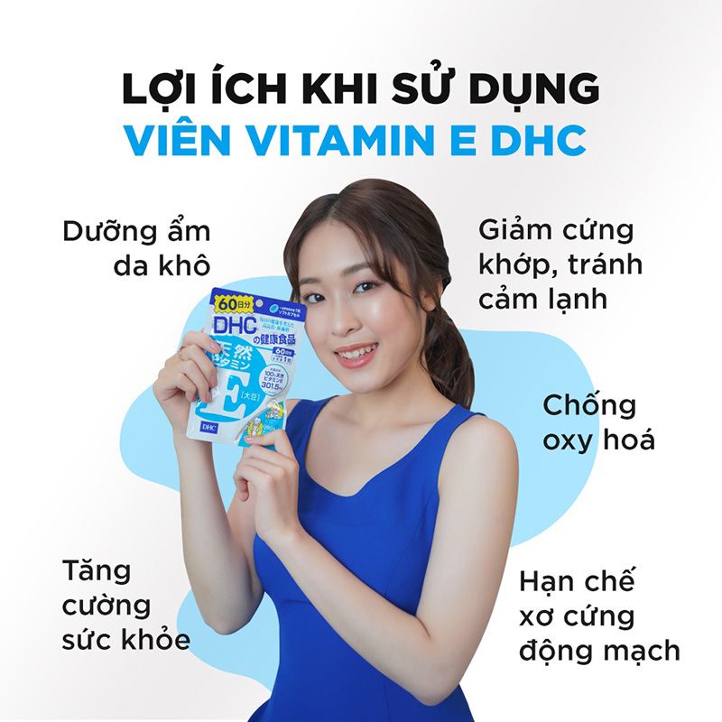 [GÓI 30 VIÊN/30 NGÀY] Viên Uống Bổ Sung Vitamin E DHC Natural Vitamin E