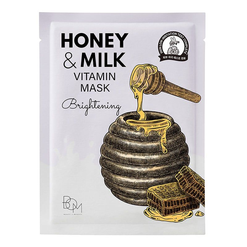 Mặt Nạ Dưỡng Ẩm, Làm Sáng, Làm Dịu Da B.O.M Honey And Milk Mask 25g