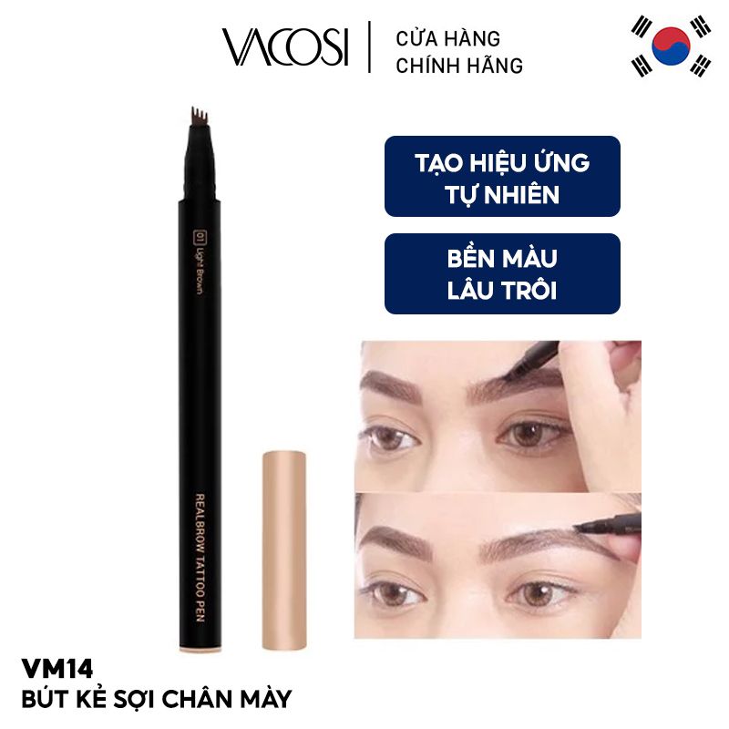 Bút Kẻ Sợi Chân Mày Vacosi Natural Studio Real Brow Tattoo Pen 1.3g - VM14