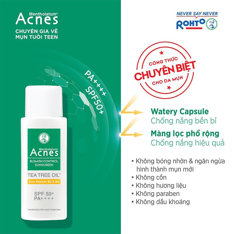 Kem Chống Nắng Hỗ Trợ Giảm Mụn Acnes Blemish Control Sunscreen 50g