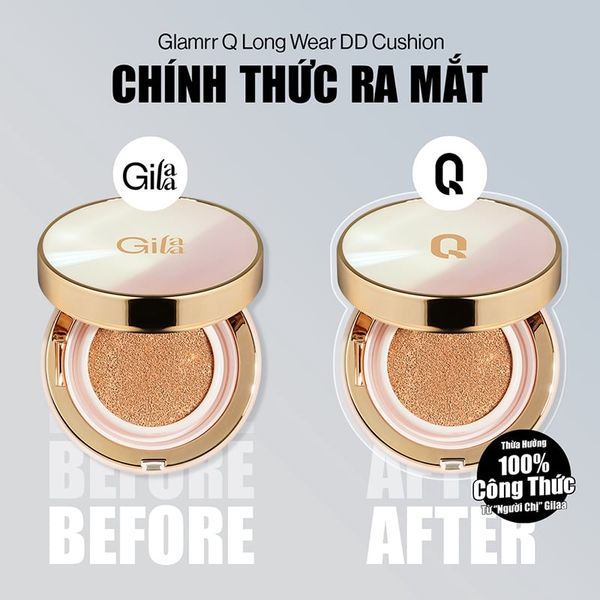 Phấn Nước Glamrr Q Che Phủ Mỏng Mịn, Kiềm Dầu Hiệu Quả Long Wear DD Cushion SPF50/PA+++