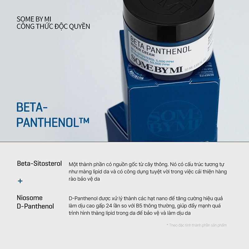 Kem Dưỡng Cấp Ẩm, Hỗ Trợ Phục Hồi Da Some By Mi Beta Panthenol Repair Cream 50ml