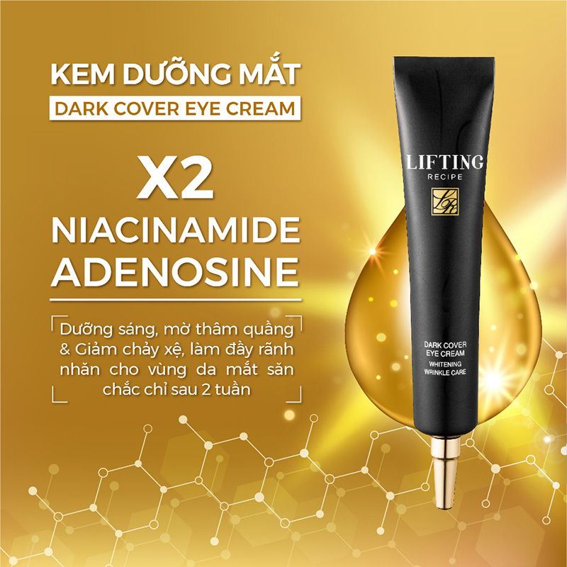 Kem Dưỡng Mắt Mờ Thâm Cải Thiện Nếp Nhăn Recipe Lifting Dark Cover Eye Cream 30ml