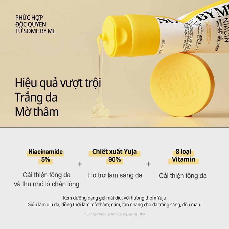 Gel Dưỡng Trắng Da Chiết Xuất Quả Thanh Yên Some By Mi Yuja Niacin Brightening Moisture Gel Cream 100ml