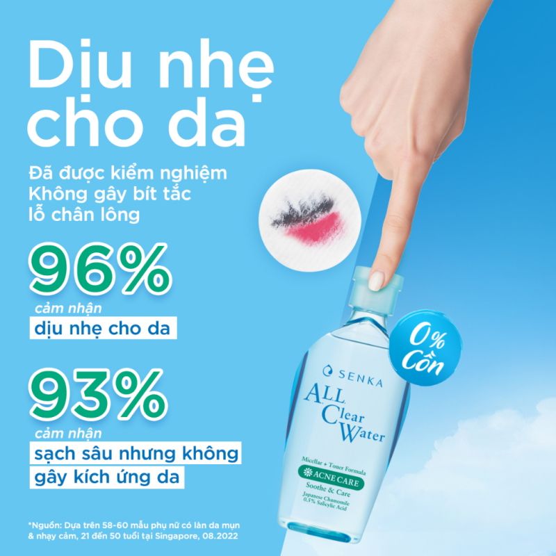 Nước Tẩy Trang Ngăn Ngừa Mụn Senka AC Water ACNE Care 230ml