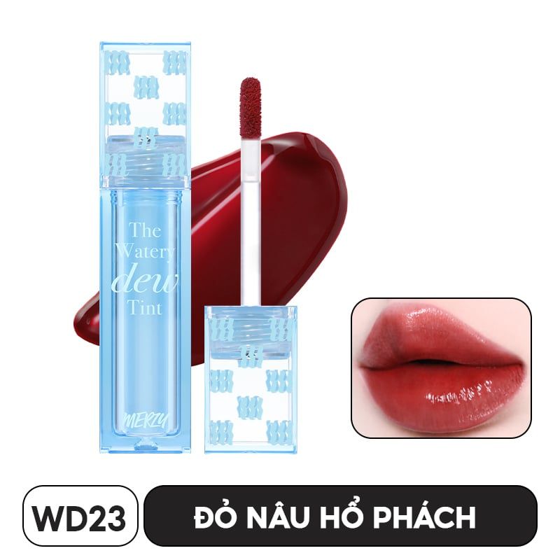 [NEW][DEW4 - XANH DƯƠNG] Son Tint Bóng Dạng Thạch, Bền Màu, Lâu Trôi Cho Đôi Môi Căng Mọng, Ẩm Mịn Merzy The Watery Dew Tint 4g