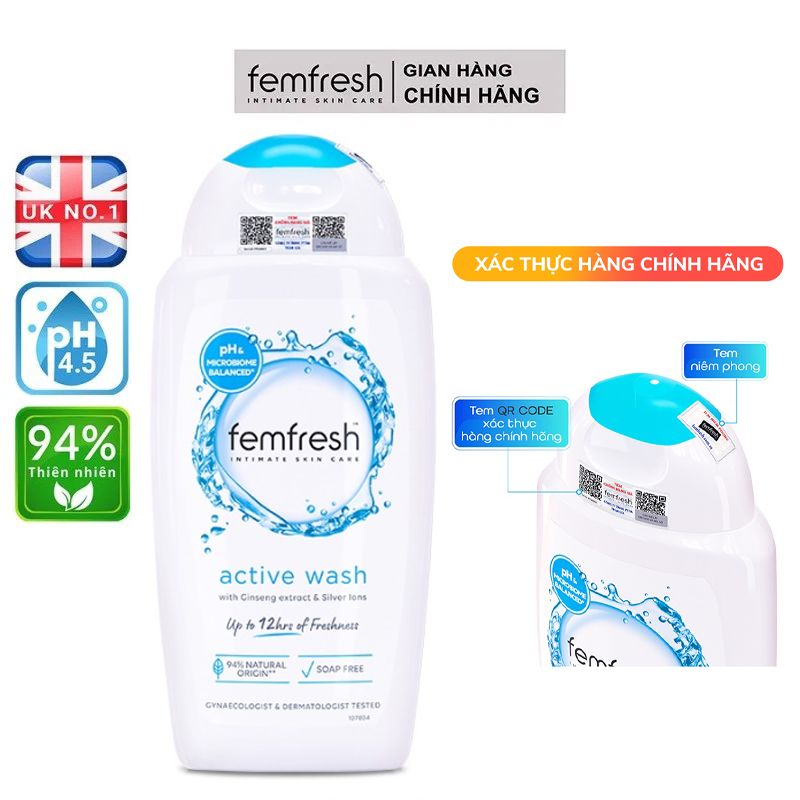 Dung Dịch Vệ Sinh Phụ Nữ Giúp Chăm Sóc Cân Bằng Độ pH Femfresh Ultimate Care 250ml (Che tên sản phẩm khi giao hàng)