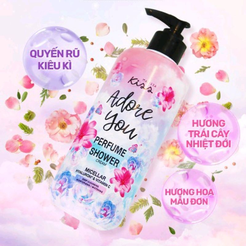 Sữa Tắm Sạch Sâu Hương Nước Hoa Malissa Kiss Perfume Shower Cream 350ml