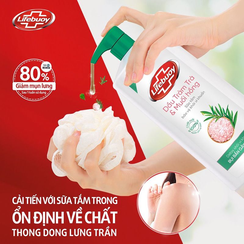 Sữa Tắm Detox Và Bảo Vệ Da Khỏi Vi Khuẩn Lifebuoy