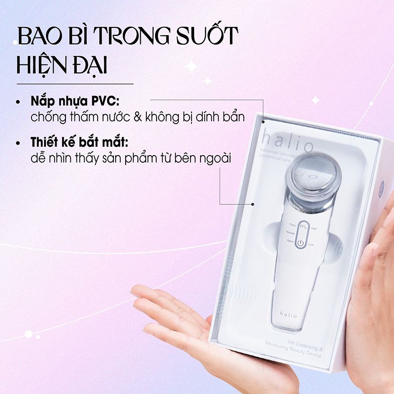 Máy Đẩy Tinh Chất Dưỡng Trắng Halio Ion Cleansing & Moisturizing Beauty Device