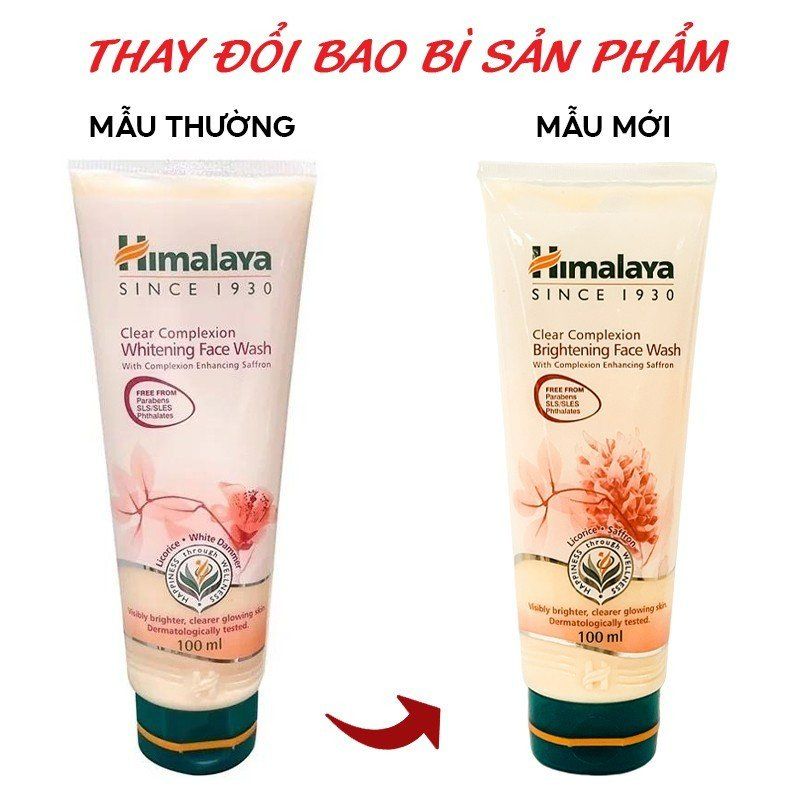 Sữa Rửa Mặt Chiết Xuất Nghệ Tây Himalaya Clear Complete Whitening Face Wash