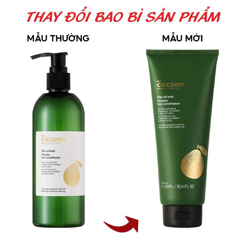 [310ml] Dầu Xả Tinh Chất Dầu Bưởi Giúp Giảm Gãy Rụng &Hỗ Trợ Mọc Tóc Cocoon Pomelo Conditioner