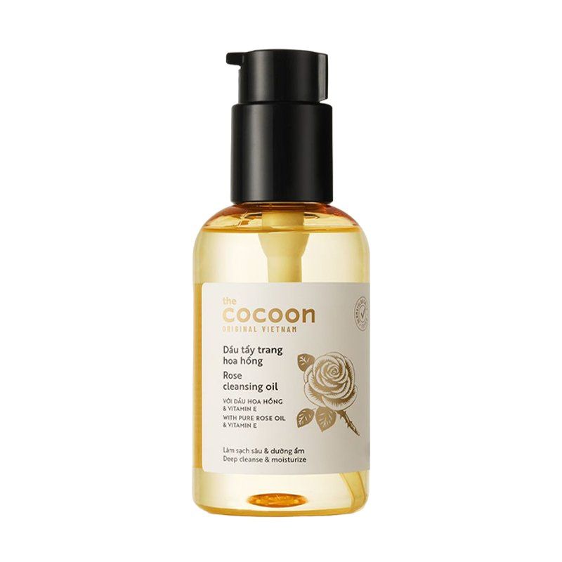 Dầu Tẩy Trang Tinh Dầu Hoa Hồng Chưng Cất The Cocoon Rose Cleansing Oil 140ml