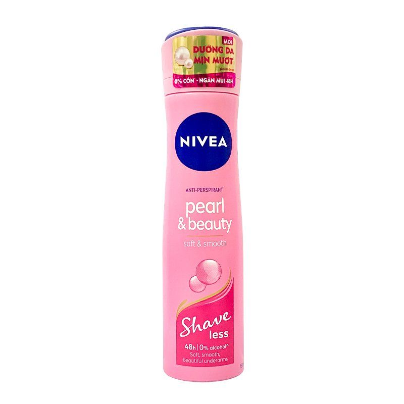 Xịt Ngăn Mùi Ngọc Trai, Hỗ Trợ Dưỡng Da Sáng Mịn Nivea Anti-Perspirant Pearl & Beauty Soft Smooth Shaveless 150ml
