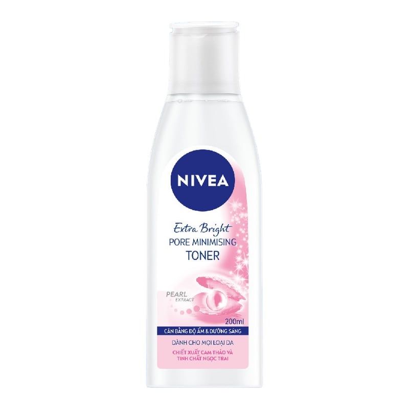 Nước Hoa Hồng Hỗ Trợ Dưỡng Trắng Da & Thu Nhỏ Lỗ Chân Lông Nivea Extra Bright Pore Minimising Toner 200ml