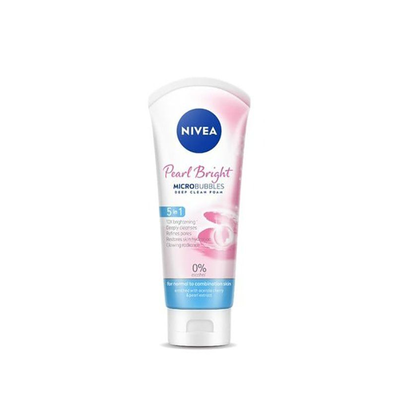 Sữa Rửa Mặt Hỗ Trợ Làm Sáng Da Nivea Pearl Bright Micro Bubbles Deep Clean Foam 100g