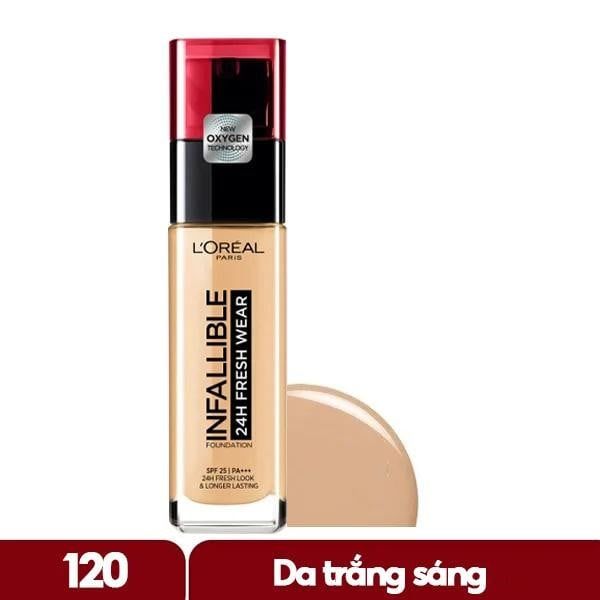 Kem Nền Mịn, Nhẹ, Lâu Trôi Suốt 24h L'Oreal Infallible 24H Fresh Wear Foundation SPF20/ PA+++ 30ml