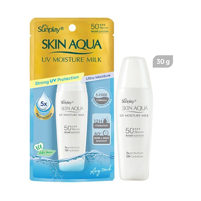 Sữa Chống Nắng, Dưỡng Ẩm Sunplay Skin Aqua UV Moisture Milk SPF 50+/PA++++ 30g