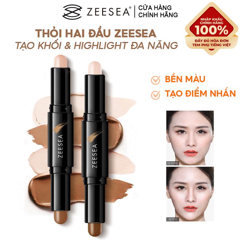 Thỏi Hai Đầu Tạo Khối Và Highlight Đa Năng Zeesea Beauty Shaping Light Repair Rod 2.4gx2