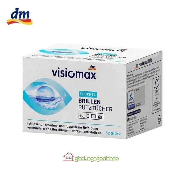 Giấy lau kính Visiomax 52 miếng của Đức