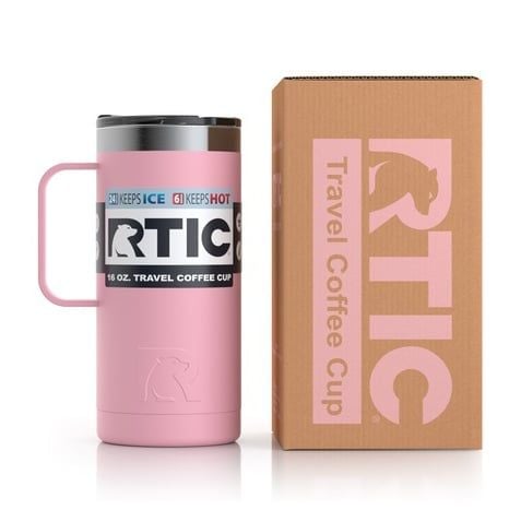 Ly Giữ Nhiệt RTIC Travel Coffee Mug 470ml - Màu hồng