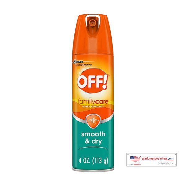 Chai xịt chống muỗi và côn trùng OFF FamilyCare Smooth & Dry