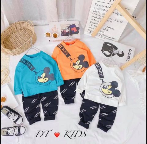  Bộ micky quai chéo cotton 4c 