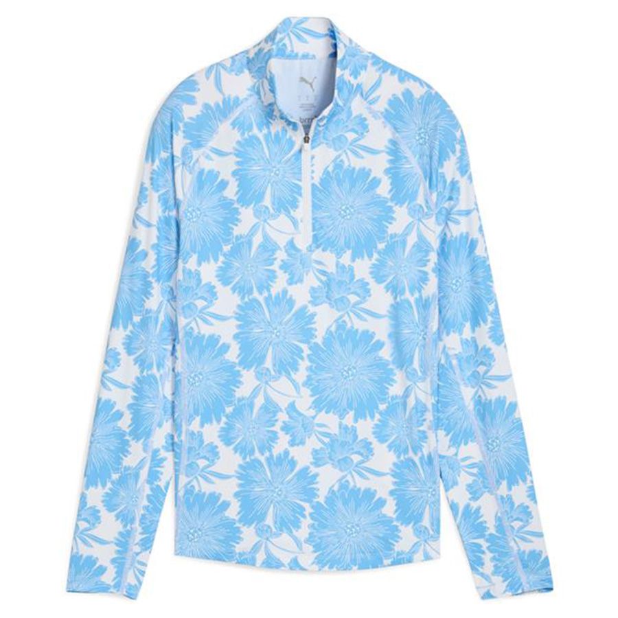 Áo golf nữ tay dài W YOU-V Botanic 1/4 Zip 62938101 | PUMAÁo golf nữ tay dài W YOU-V Botanic 1/4 Zip 62938101 | PUMA