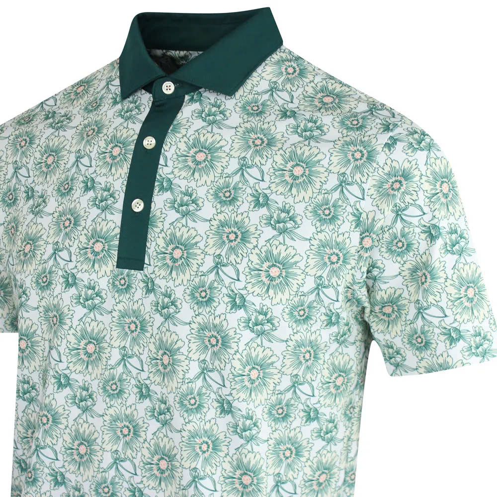 Áo golf nam tay ngắn Pique Flower Fields Polo 62883901 | PUMA