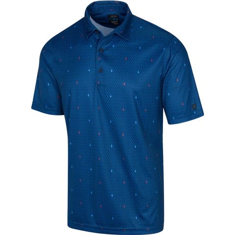 Áo golf nam tay ngắn G7S23K561_LIBU GUITAR FOULARD ML75 POLO - LIBERTY BLUE | GREG NORMAN