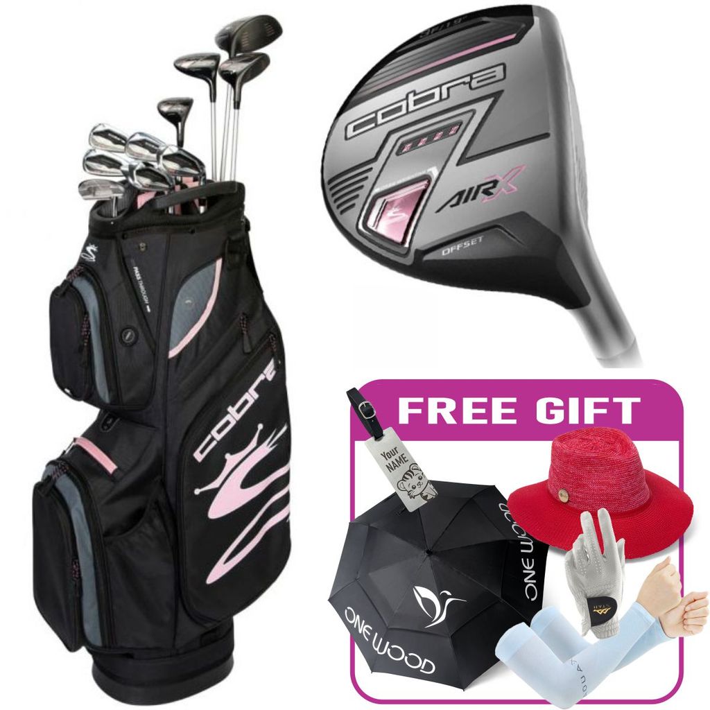 Bộ gậy golf nữ Fullset AIR-X (11gậy + cartbag) Black/Pink | Cobra