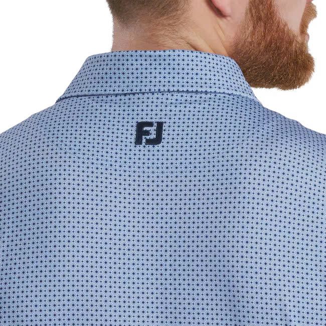Áo golf nam tay ngắn Tonal Dot Print Lisle Lt. Blue 31486 | FootJoy