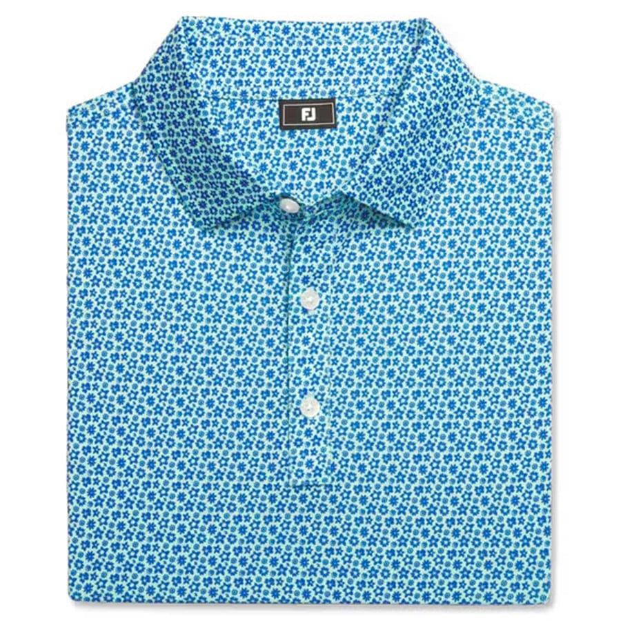Áo golf nam tay ngắn Allover Floral Lisle 31493 | FootJoyÁo golf nam tay ngắn Allover Floral Lisle Blue/Aqua 31493 | FootJoy