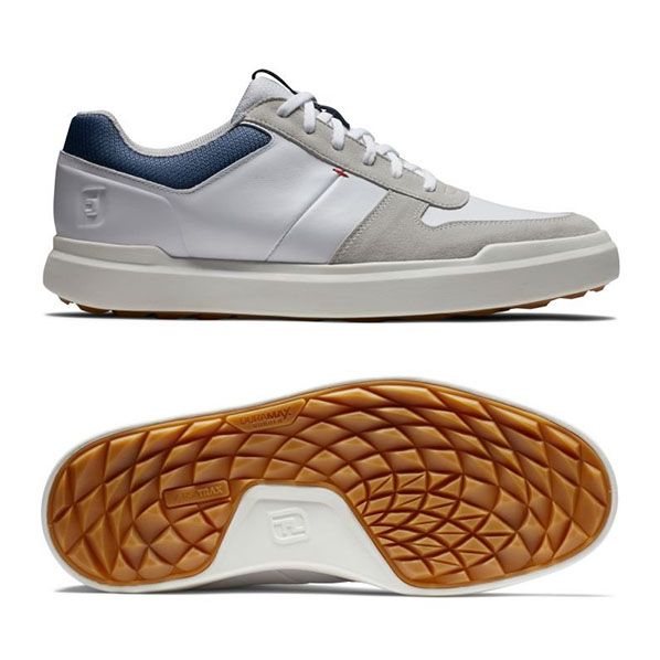 Giày golf nam Contour Casual White/Grey 54374 | FootJoy | Tặng 1 dù goGiày golf nam DF CONTOUR CASUA WHT/NVY/GRY 54374 | FootJoy