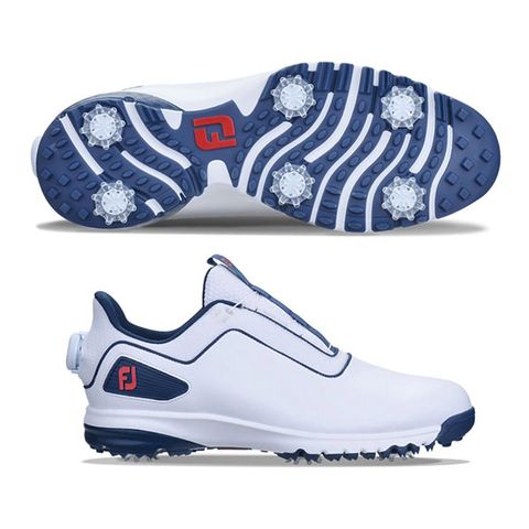 Giày golf nam DF ULTRAFIT BOA WHT/NVY/RED 54387  | FootJoy | Tặng 1 dù MuaBanGolf rộng 1m5 + 1 đôi vớ FJ ProDry