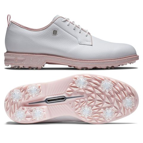 Giày golf nam FJ DJ PREM PASTELS WHT/WHT/PNK 54390 | FootJoy | Tặng 1 dù MuaBanGolf rộng 1m5 + 1 đôi vớ FJ ProDry