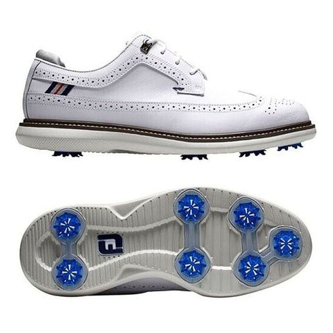 Giày golf nam FJ BW TRADITIONS WHT/NVY/GRY 57910 | FootJoy | Tặng 1 đôi vớ FJ Prodry