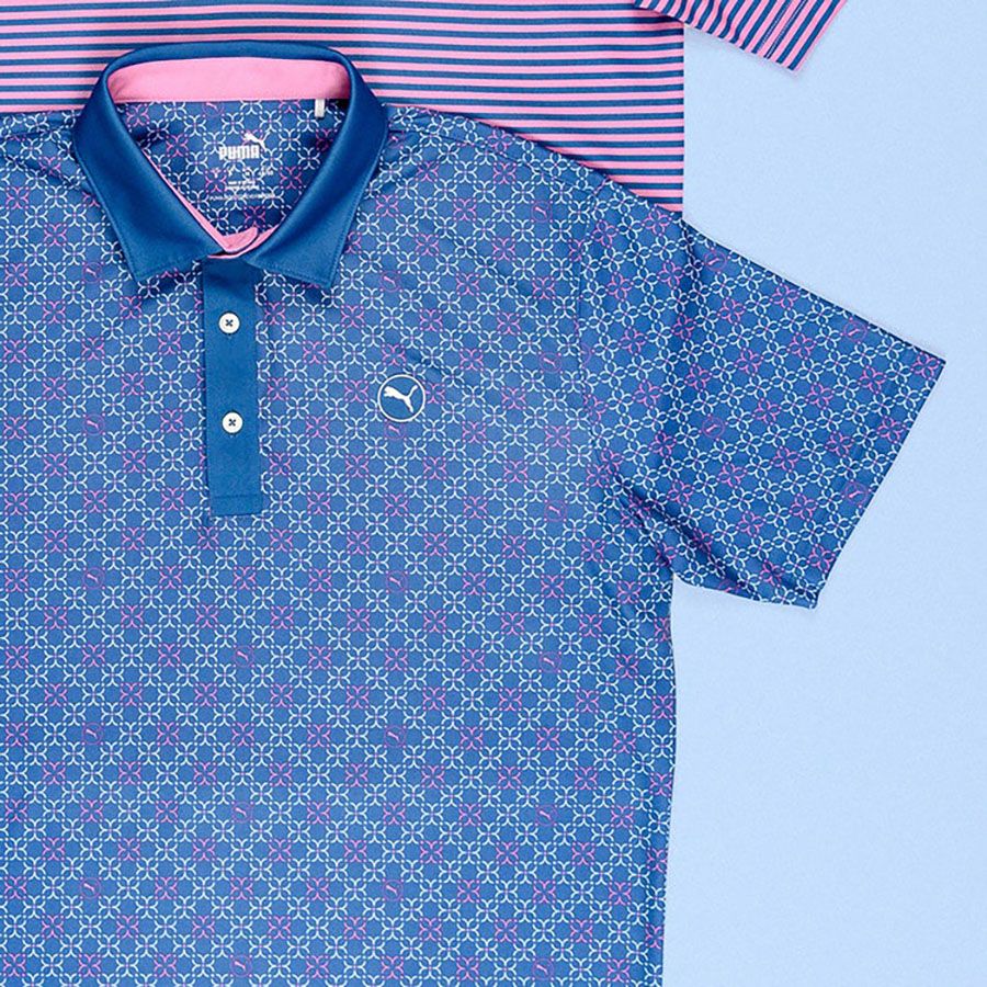 Áo golf tay ngắn nam PURE MONOGRAM 62498206 | PUMA