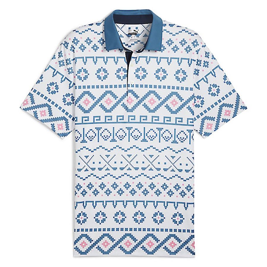 Áo golf tay ngắn nam FAIR ISLE PRINT 62683601 | PUMA