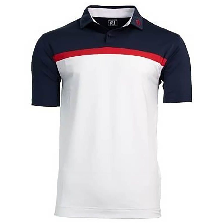 Áo golf nam tay ngắn 82290 | Foot JoyÁo golf nam tay ngắn Lisle Color Block Shirt Navy/Red/White 82290 | Foot Joy