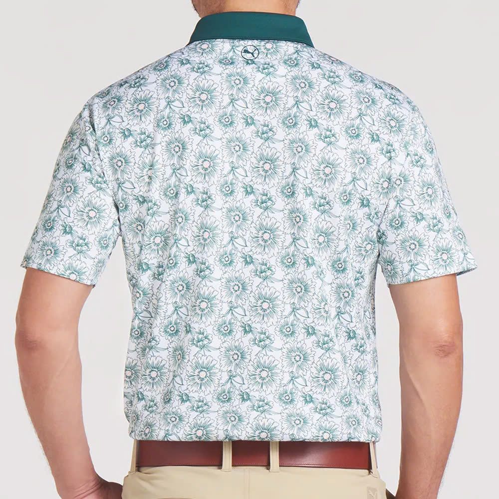 Áo golf nam tay ngắn Pique Flower Fields Polo 62883901 | PUMA