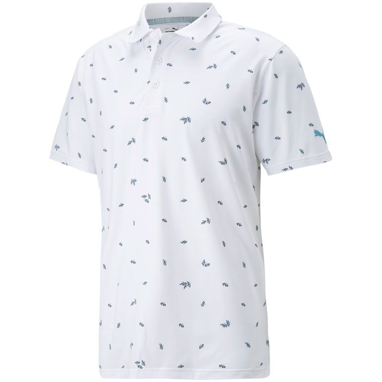 Áo golf nam MATTR FOLIAGE POLO 53545002 BRIGHT WHITE-DUSTY AQUA | Puma