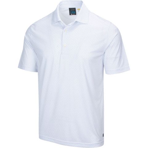 Áo golf nam tay ngắn G7S21K532_WHT Oceanside Foulard Print Polo White | Greg Norman