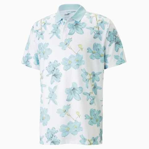 Áo golf nam tay ngắn MATTR VERDANT POLO - BRI.WHT-TROPICAL AQUA 53875301 | Puma