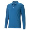 Áo golf nam tay dài PUMA 53910604 YouV Long Sleeve Polo Lake Blue