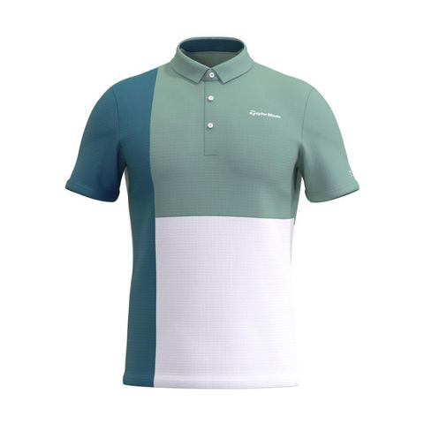 Áo golf nam tay ngắn 2MFPO-TL051 Green/White U21415 | Taylor Made