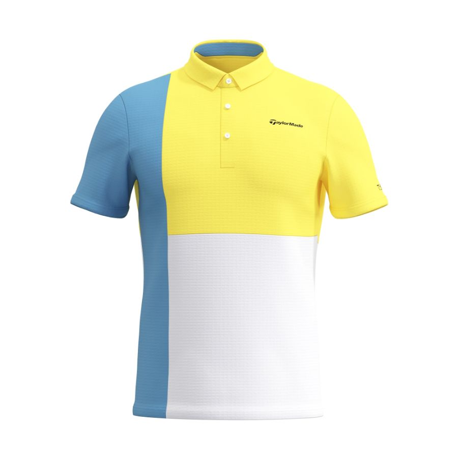 Áo golf nam tay ngắn 2MFPO-TL051 Yellow/White U21416 | Taylor Made