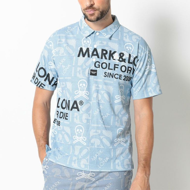 Áo golf nam tay ngắn FLOG Collar MLM-4A-AP04 Blue | MARK & LONA
